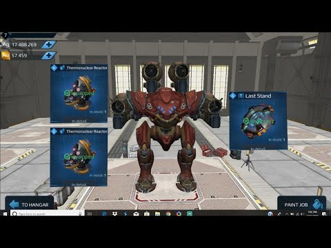 War Robots Taran Spectre with 2 thermonuclear reactors and 1 last stand compilation. WR Test Server