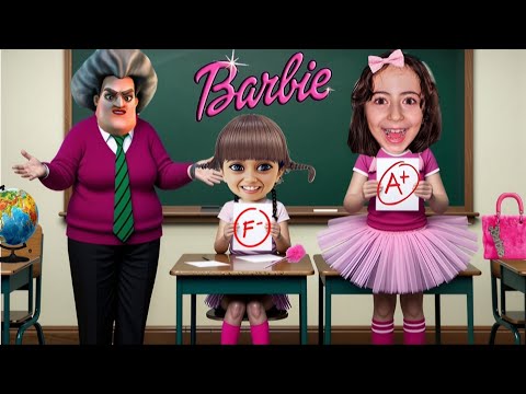BARBIE, ESMA AND PELINSU TOOK THE EXAM. THE CRAZY TEACHER CAUGHT THEM PLAYING SLIME AND GAVE THEM...