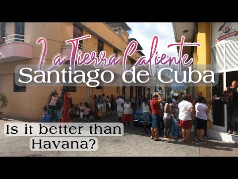 SANTIAGO DE CUBA: passeio a pé em 4K | Melhores lugares para visitar | 13 de abril de 2022