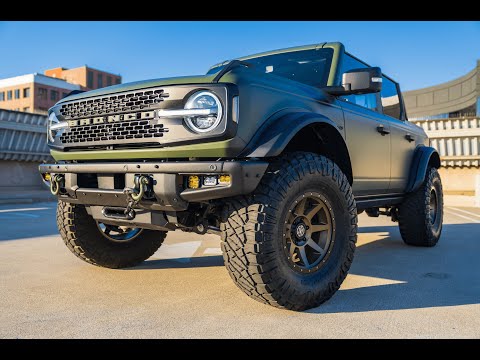 Bronco JKS Max Tire Clearance Kit With Perch Collar Lift - Clearing 37 Inch Tires