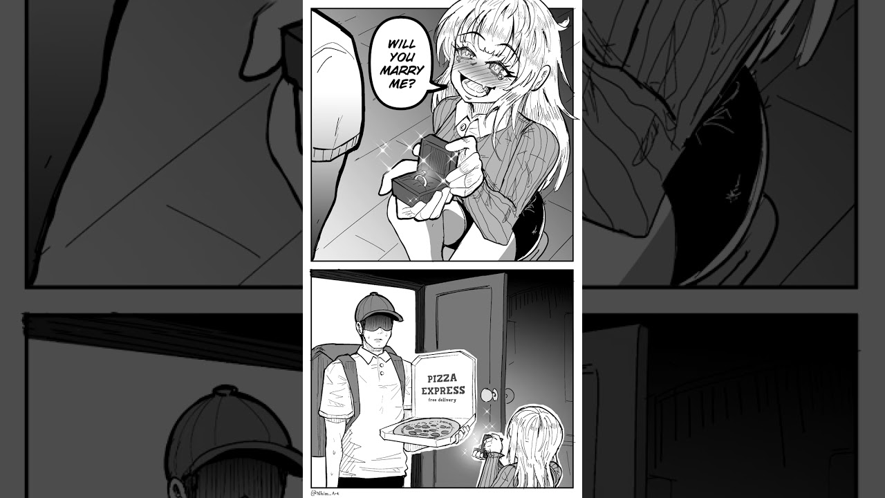 How we should treat all pizza delivery men [comic dub short]  #ytshort #voicedub  #anime #ytshorts