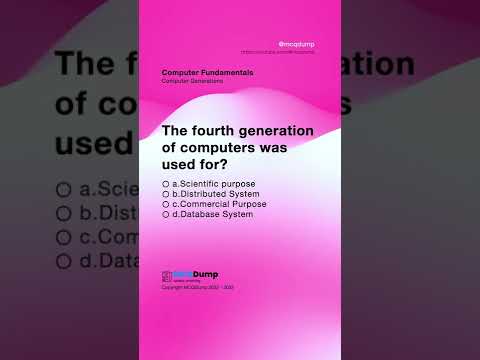 Computer Generations in English by mcqdump | The fourth generation of computers used for