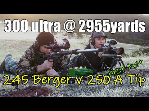 300 RUM at 2955yards, testing 245 Berger v 250 Hornady