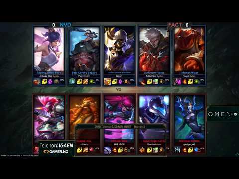 LoL: Telenorligaen Fall 2018 - Round 3: Nordavind DNB vs Fact Revolution(full match)