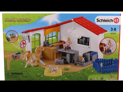 SCHLEICH FARM WORLD Veterinarijos klinika su naminiais gyvūnais video
