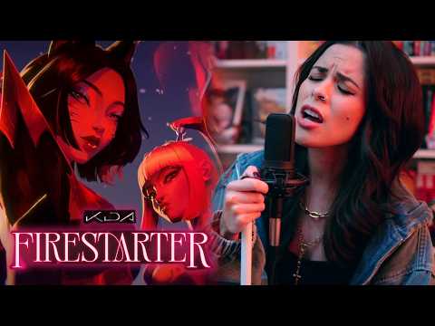 K/DA - FIRESTARTER ft. MIYEON and SOYEON of i-dle, Sophie Powers, Mimi Webb (Rock Cover)