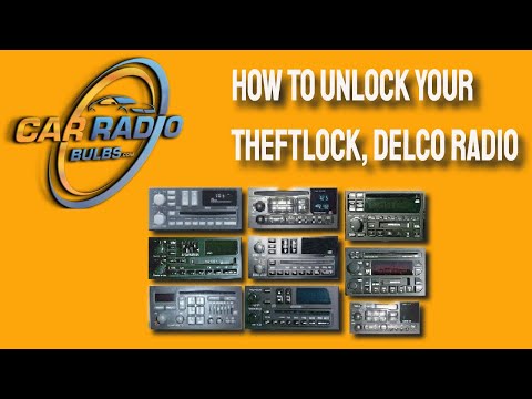 How to unlock Your Theftlock, Delco Radio