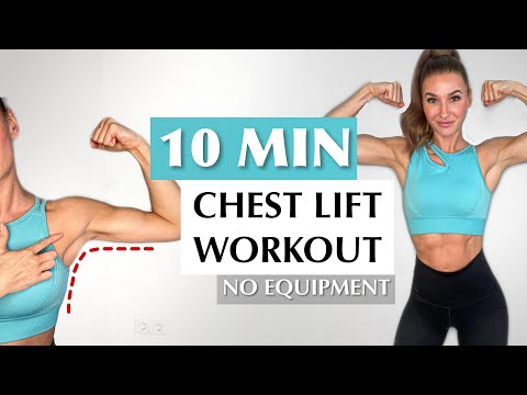 10 MIN CHEST LIFT WORKOUT - Boob Lift ! Beginner Level / No Equipment / No Repeat/ Katja Believe