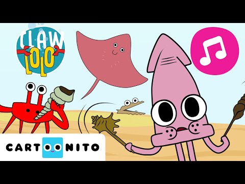 Concerto elétrico 🎵 Dança divertida com animais marinhos 🌊 | Clawlolo 🦀 | Cartoonito