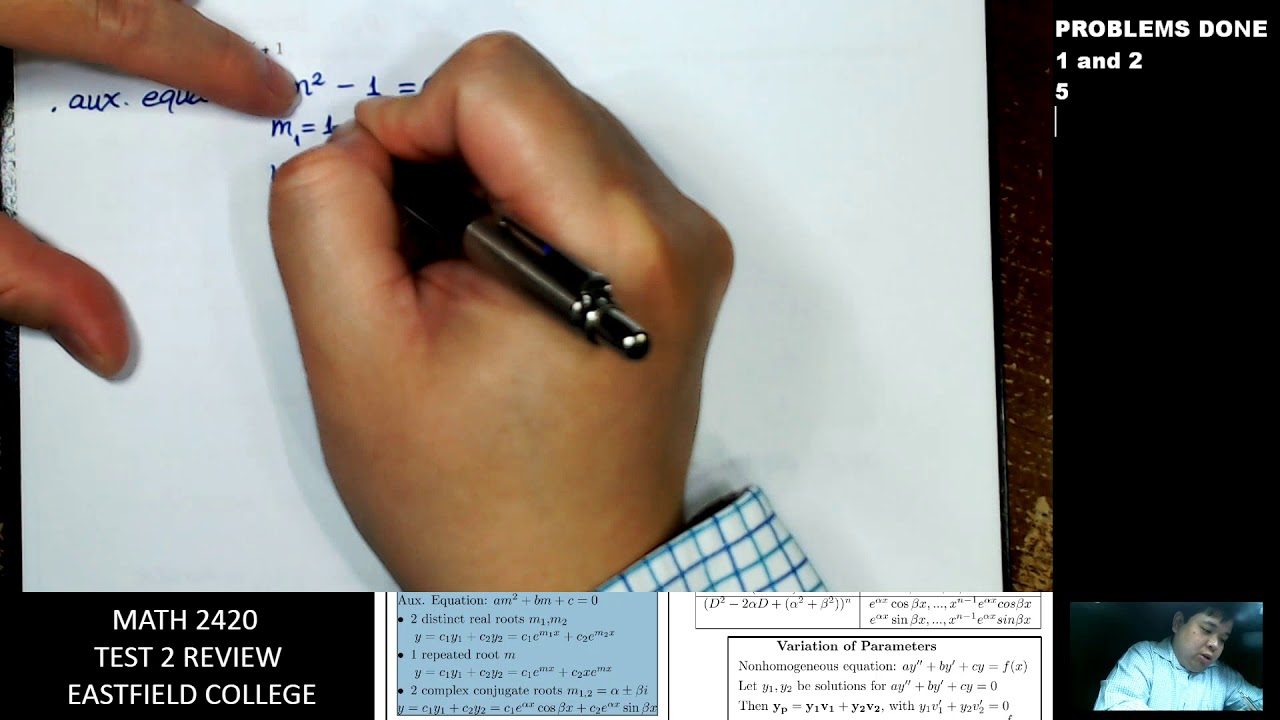 MATH 2420 Test 2 Review EASTFIELD COLLEGE