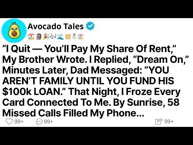 “I Quit — You’ll Pay My Share Of Rent,” My Brother Wrote  I Replied, “Dream On,” Minutes Later SDDEFAULT Thumbnail