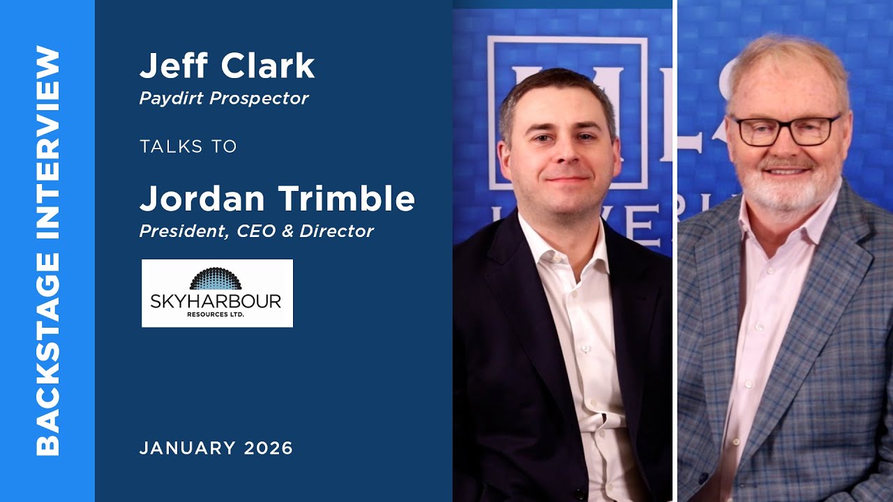 President & CEO Jordan Trimble with Jeff Clark at the Metals Investor Forum