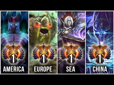 TOP 1 MMR Rank of all regions - BEST Players in Dota 2