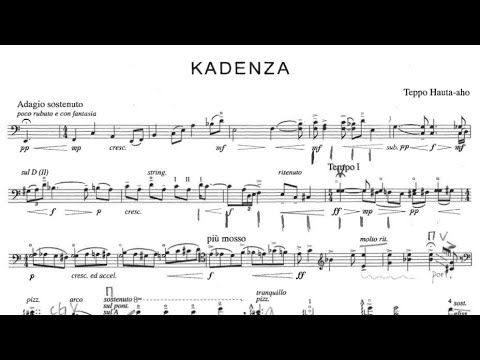 Teppo Hauta-aho - "Kadenza" for Double Bass Solo