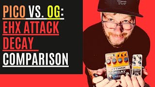 Video thumbnail for Attack of the EHX Pico! EHX Attack Decay Guitar Pedal Comparison. by Raccoon Point Studios
