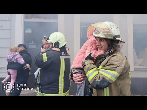 Russian strike hits Kharkiv kindergarten, children evacuated amid blaze