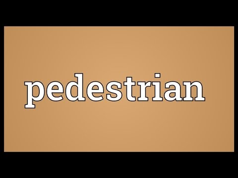 Pedestrian Meaning