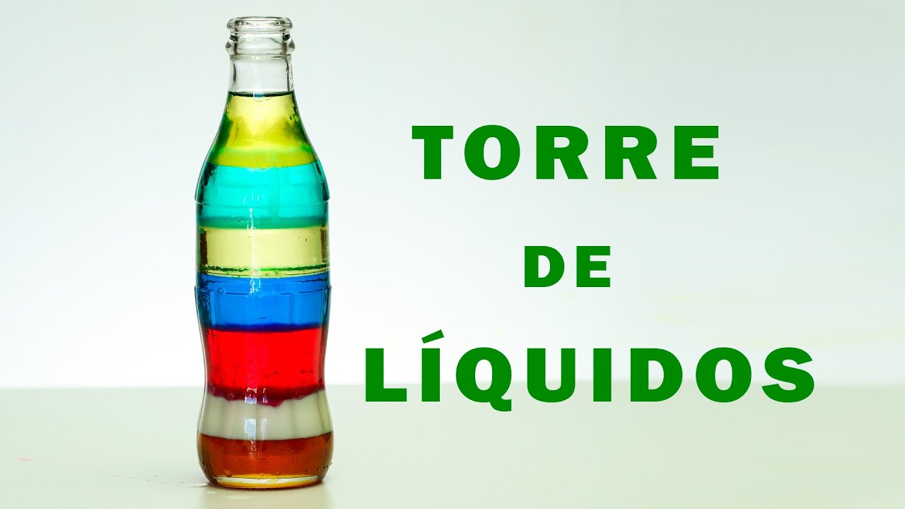Experimento TORRE DE LÍQUIDOS como fazer + PLUS