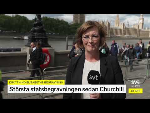 Nyheter direkt - Största säkerhetspådraget någonsin i London (SVT 2022.09.18)