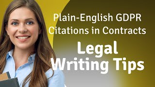 Plain-English GDPR Citations in Contracts | Legal Writing Tips