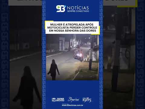 🚨🏍️ MULHER É ATROPELADA APÓS MOTOCICLISTA PERDER CONTROLE EM NOSSA SENHORA DAS DORES