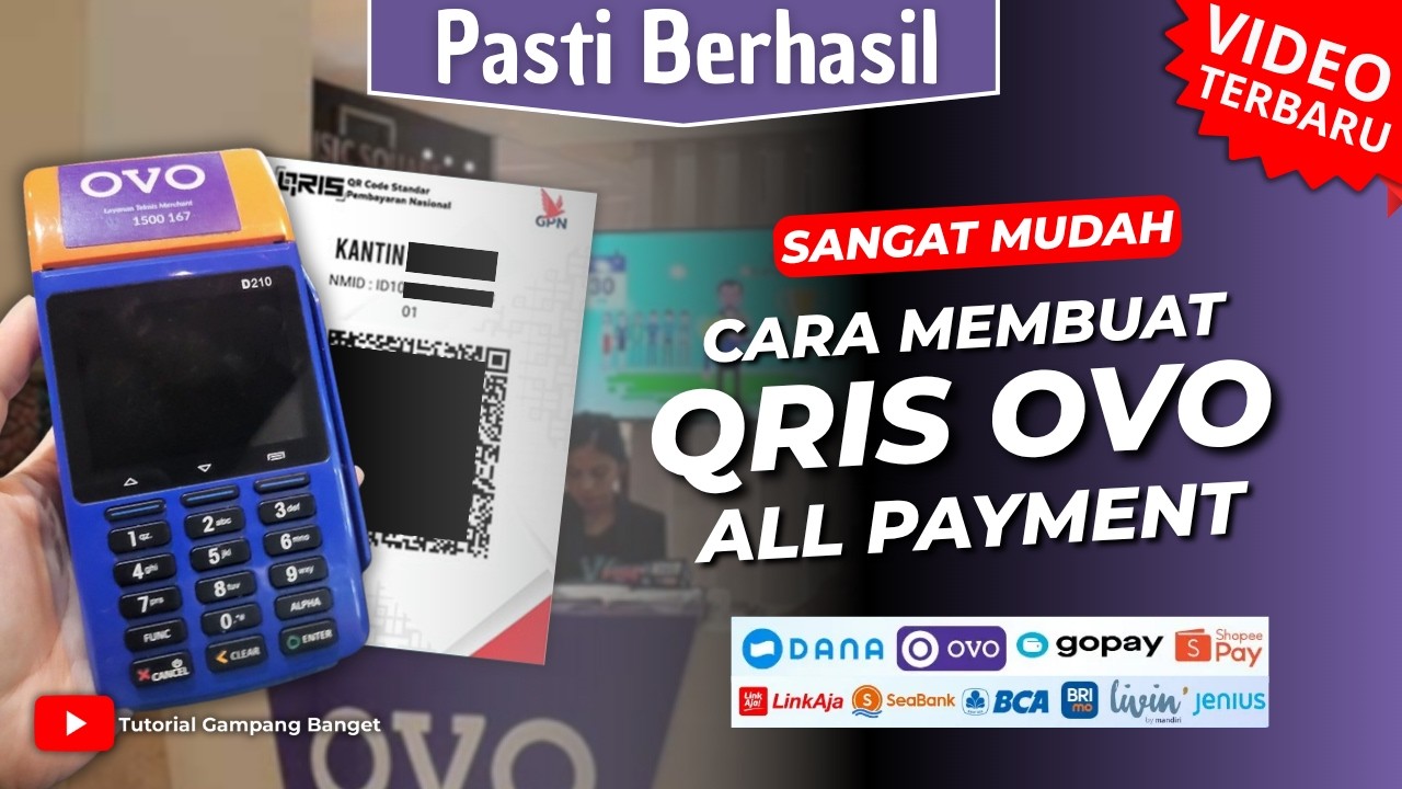 Cara Membuat QRIS OVO Terima Pembayaran Dari Manapun | Tutorial Buat QRIS OVO All Payment