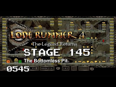 Lode Runner 4 - Stage 145 - The Bottomless Pit [0545]