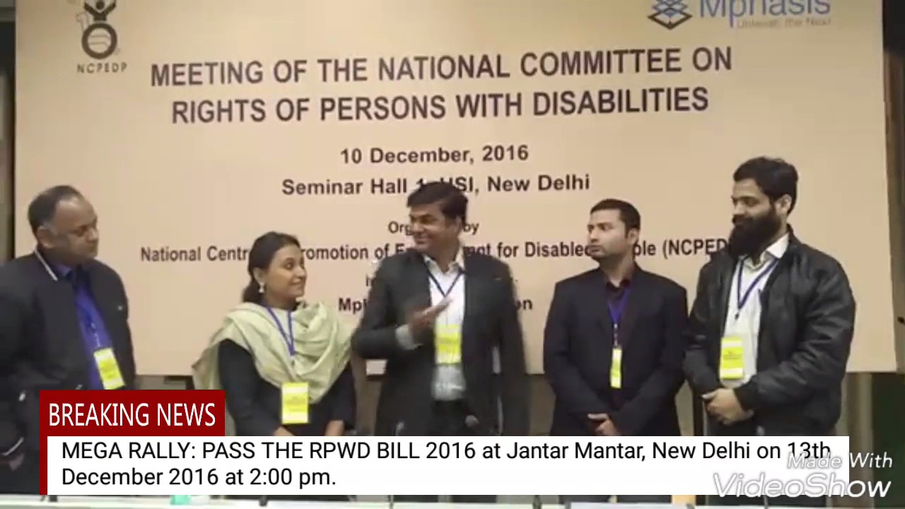 Mega Rally: Pass the Rpwd Bill 2016 in the Winter Session of Rajya Sabha