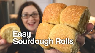Easy Sourdough Rolls | Soft, Fluffy Dinner Rolls (Beginner Friendly!)