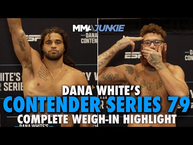 Dana White’s Contender Series 79: Full Weigh-In Highlights from Las Vegas MMAtown blog post image: Dana White’s Contender Series 79: Full Weigh-In Highlights from Las Vegas