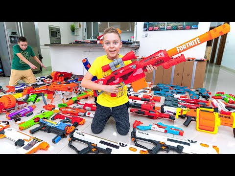 Brother Picks My Dart Blaster Challenge with Roman and Max