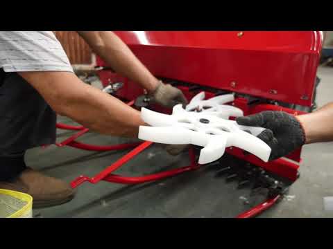 How to install power reaper machine after open the wooden case (3 package)?