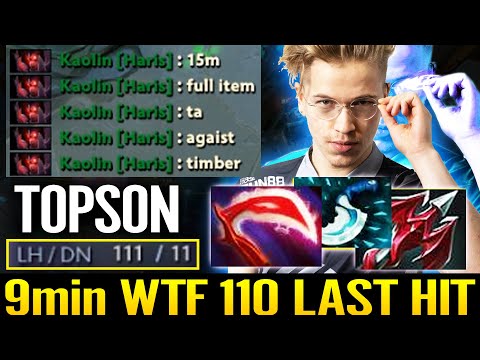 TOPSON WTF 9min 110 LH - 15min Full Item - New Favorite Hero Mid 7.29 Fast Farm Guide Dota 2
