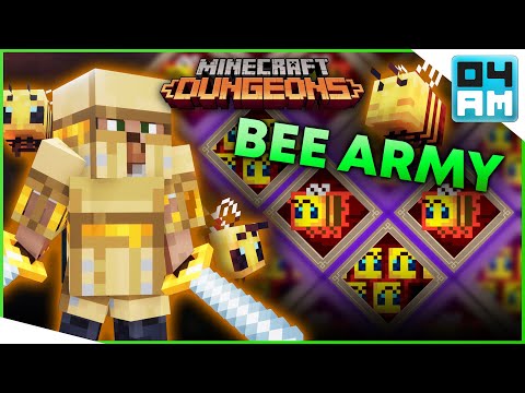 IMPOSSIBLE! Full BEE ARMY Enchantments Build Showcase in Minecraft Dungeons