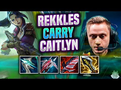 REKKLES HARD CARRY WITH CAITLYN ADC! - G2 Rekkles Plays Caitlyn ADC vs Xayah! | Patch 11.22