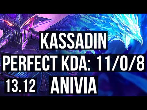 KASSADIN vs ANIVIA (MID) | 11/0/8, 66% winrate, Legendary | TR Challenger | 13.12