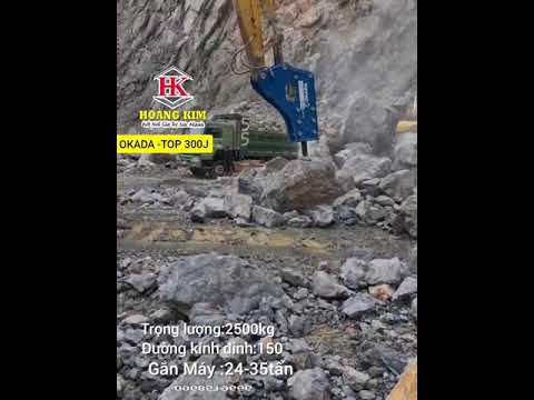 Búa Phá Đá Hoàng Kim-búa đập thủy lực OKADA NHẬT BẢN TOP 300J lắp đặt cho quý khách Hà Nam