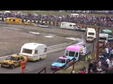 Caravan Demolition Derby @ Warton Stock car club.30th August 2015.