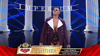 Gunther Entrance - WWE Monday Night Raw January 29