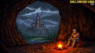 Rest... The rain falls on the castle.