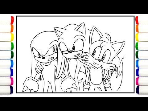 Sonic Team  Coloring Pages Sonic The Hedgehog 3 How to COLORING   Tobu - Candyland NCS Release