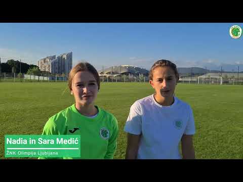 Nadia in Sara Medić pred tekmo DU17 DNK Trbovlje - ŽNK Olimpija