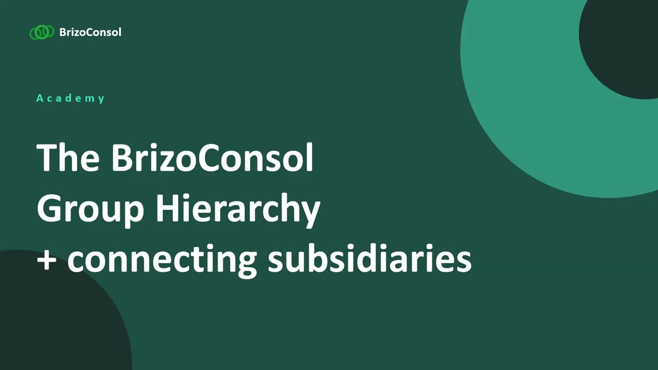 Building Your Group Hierarchy & Connecting Subsidiaries