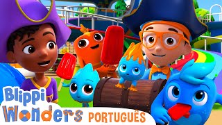 Blippi e Meekah Encontram Criaturas Curiosas! 🤔 Blippi em Português 🟠 Vídeos Educativos