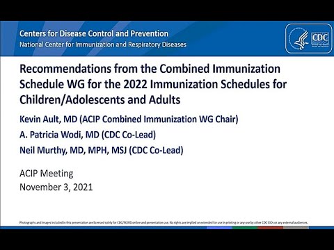 Nov 3, 2021 ACIP Meeting - Immunization Schedules