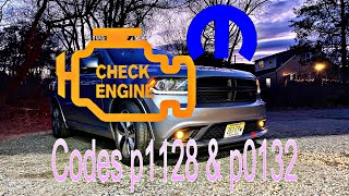 Durango codes p1128 p0132 (SOLVED)