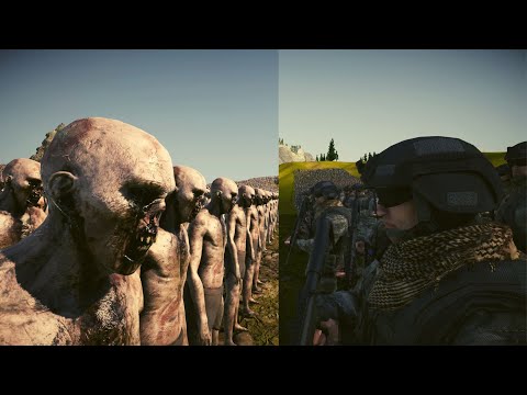 10 000 MODERN SOLDIER with NUKE vs 1 MILLION ZOMBIES UEBS 2 Ultimate Epic Battle Simulator 2