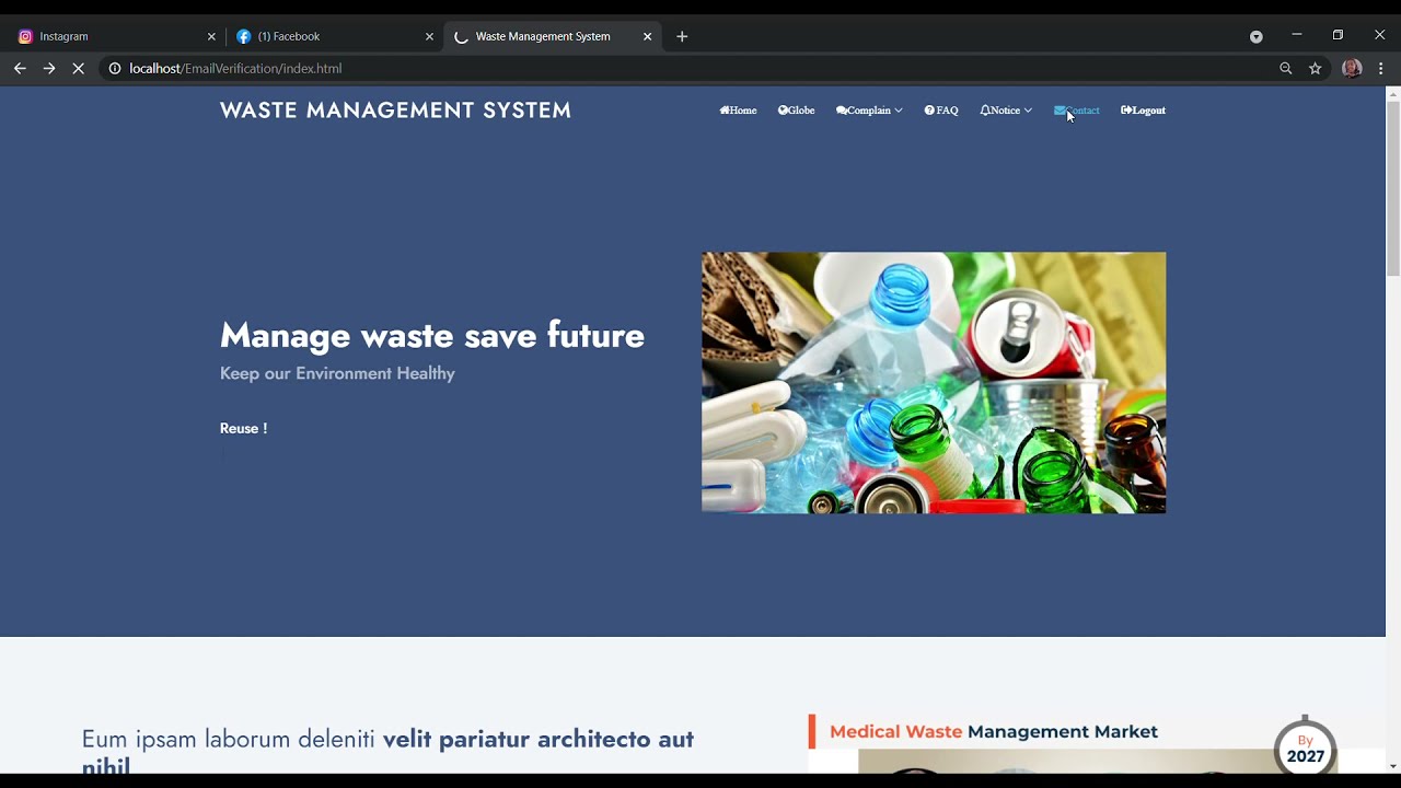 Waste Management system web app