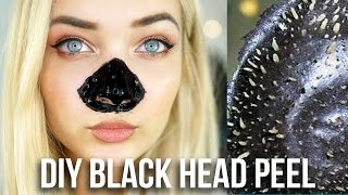DIY BLACK HEAD NOSE PEEL! BEAUTY HACK TESTED!