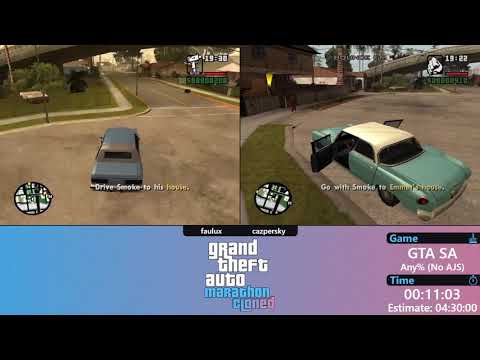 GTAMarathon 2019: Cloned - Grand Theft Auto: San Andreas - Any% (No AJS) - faulux vs. cazpersky